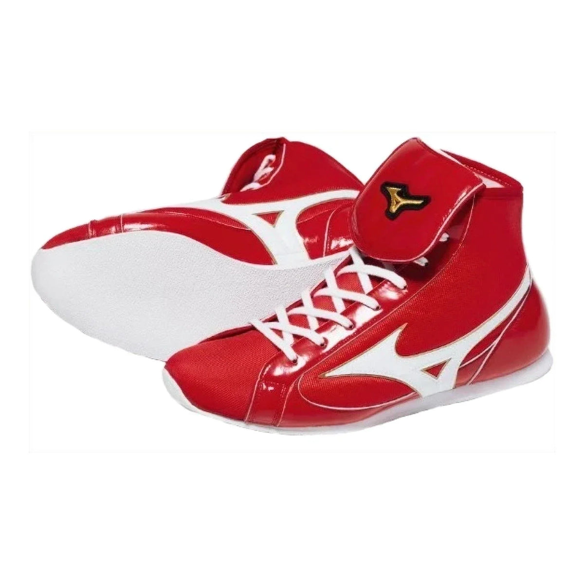 Mizuno Finisher Low boxing shoes in red and white, side view