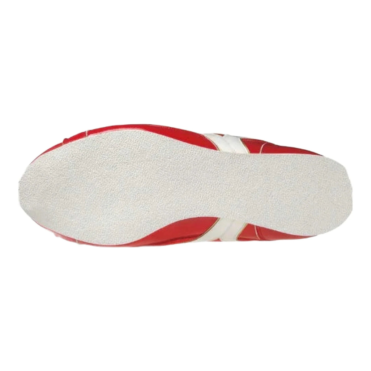 Mizuno Finisher Low boxing shoes in red and white, ankle strap detail