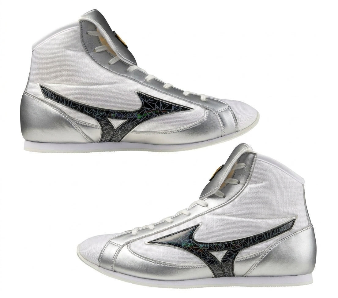 Mizuno Finisher LOW Boxing Shoes - White/Black Polygon