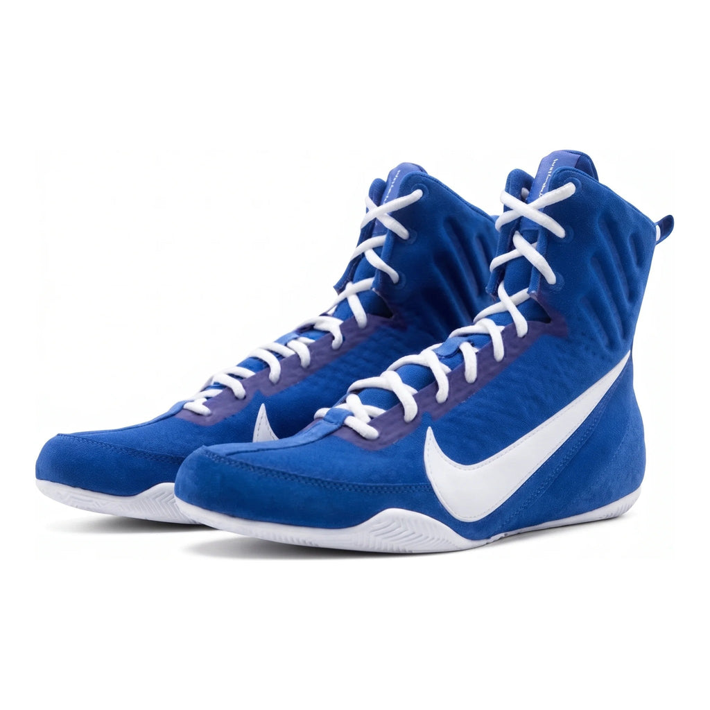 Nike Machomai SE boxing shoes in Blue and White special edition finish