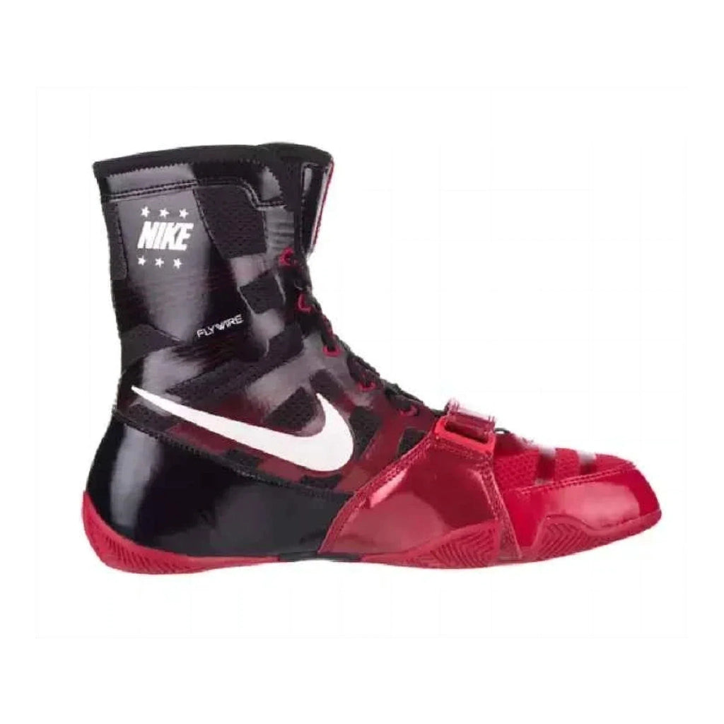 Nike HyperKO 1 boxing shoes in Black and Red, high-top boxing shoe