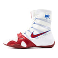 Nike HyperKO 1 boxing shoes in White and Red, high-top lace-up competition boxing shoe