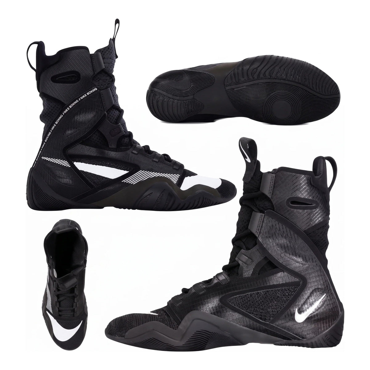 Nike HyperKO 2 Black/White boxing shoe, additional view