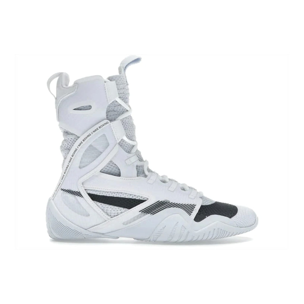 Nike HyperKO 2 boxing shoes in White and Black, Flyknit high-top boxing shoe