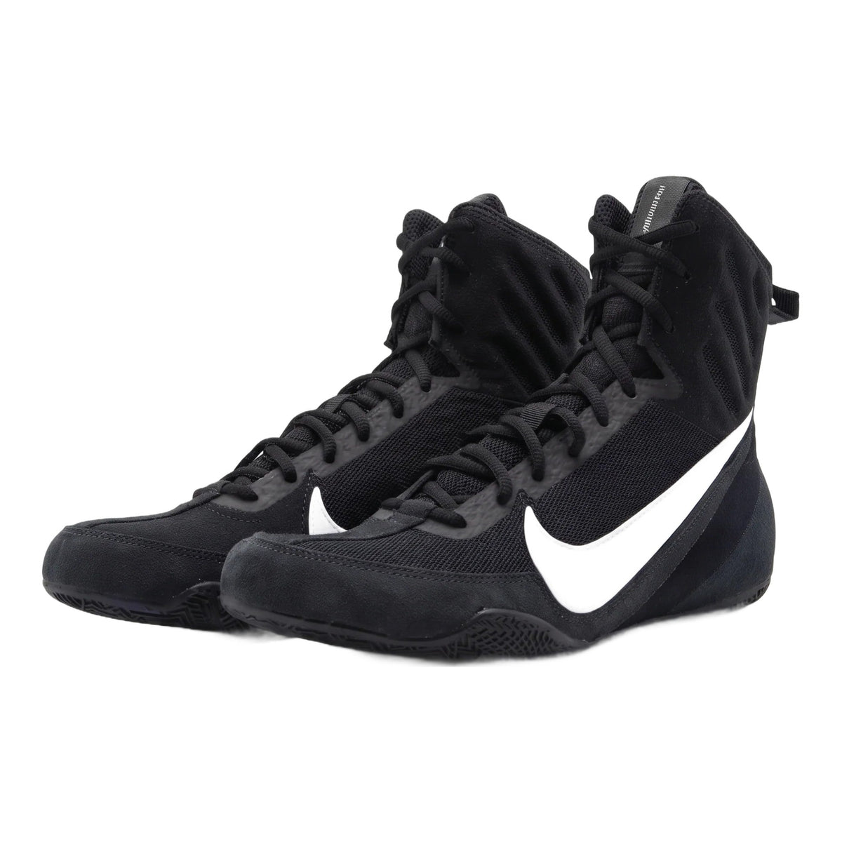 Nike Machomai 3 Junior boxing shoe pair, side studio shot