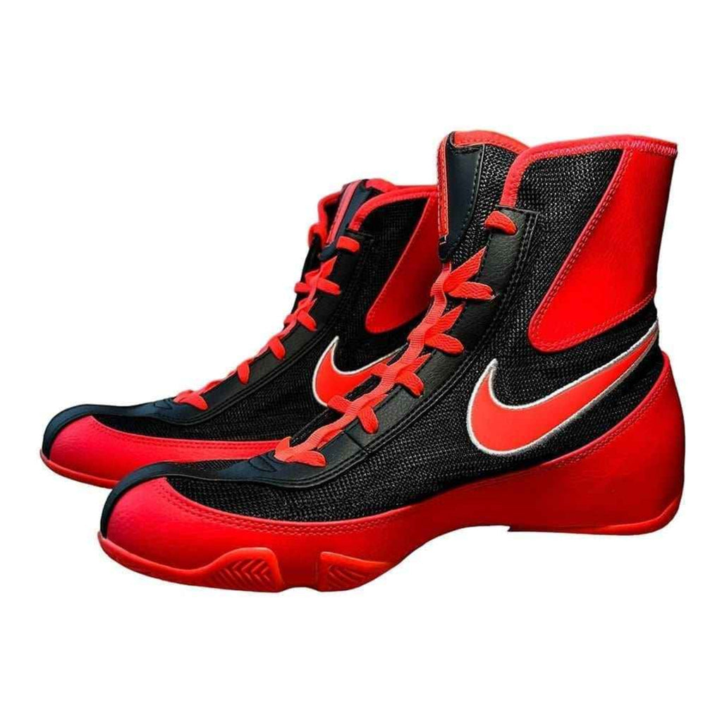 Nike Tawa Crimson/Black combat shoe pair, angled front view