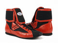 Winning Mid-Cut FOLD Type boxing shoes in Black and Red, Japanese fold-over boxing shoe